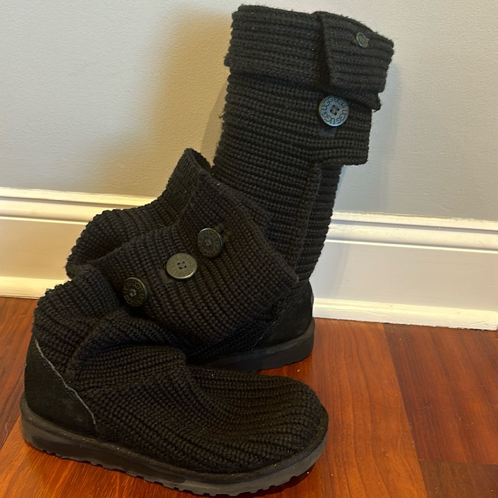Black UGG classic cardi boots size 9